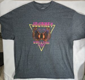 Brisco Journey Band Tshirt Classic Rock Tour Unisex 2X Grey Reprint